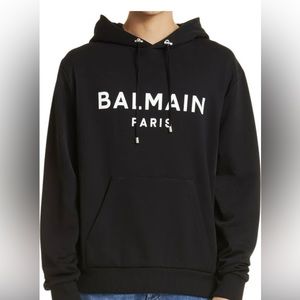 balmain hoodie mens large